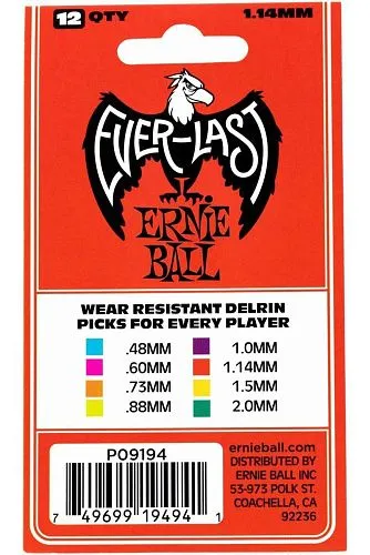 Ernie Ball 9194 Everlast Набор медиаторов.