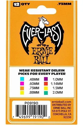 Ernie Ball 9190 Everlast Набор медиаторов.